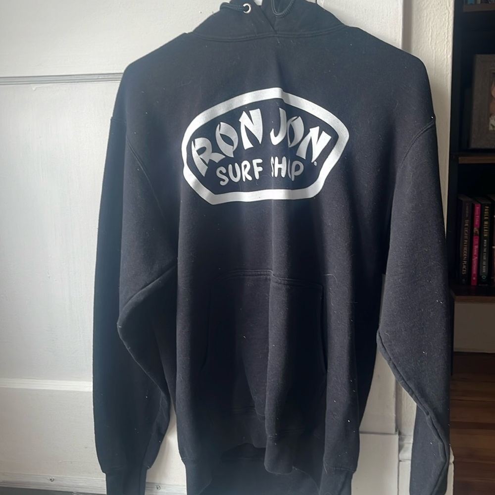 Black Ron Jon hoodie. Good quality no stains. Size M.
